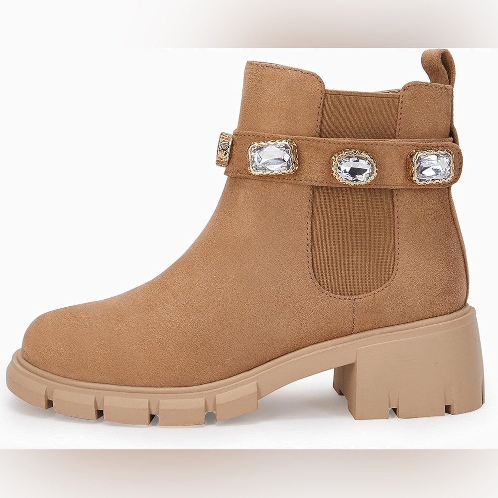 New LAICIGO Girls Chelsea Studded Boots